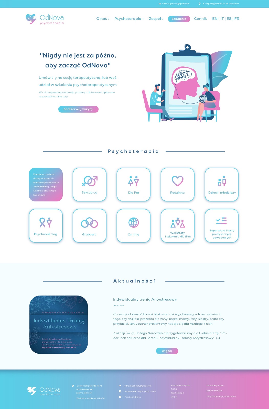 Psychiatric Clinic Website screenshot